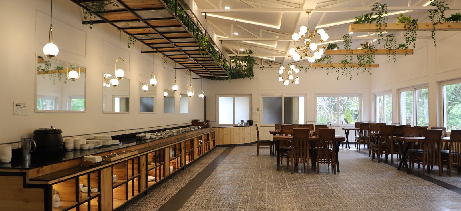 The buffet counter at breakfast